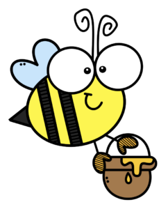 bee with honey bucket