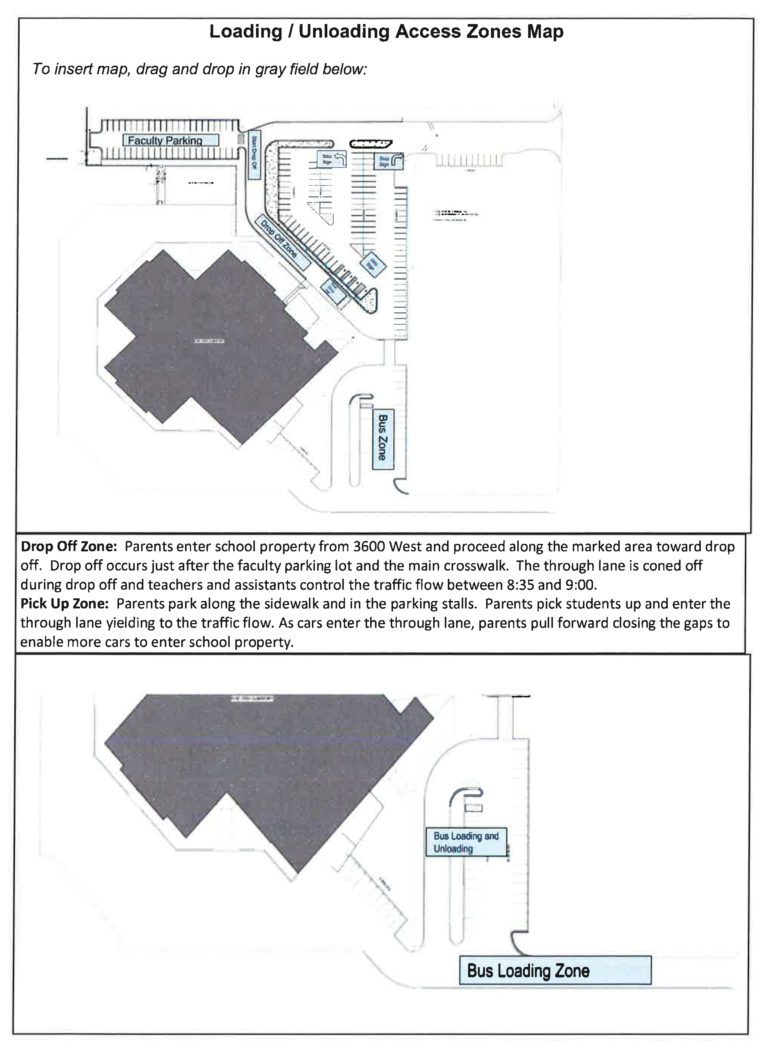 Safe Walking Routes & Loading/Unloading Zones – Rose Creek Elementary