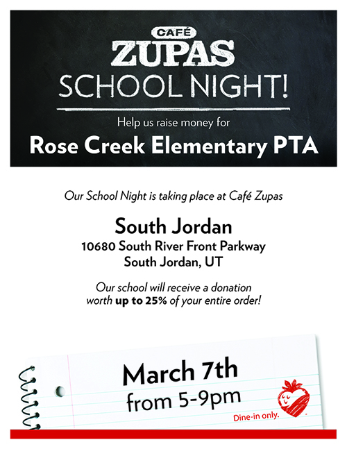 2016 SchoolNight Template Rose Creek Elementary